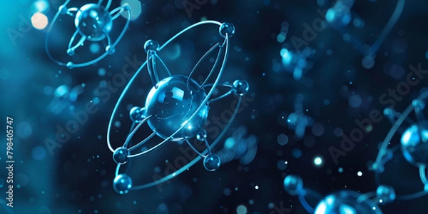 Fototapeta Atomic Perspectives: Exploring the Fundamentals of Matter" 