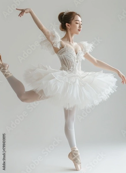 Fototapeta Young ballet dancers practicing
