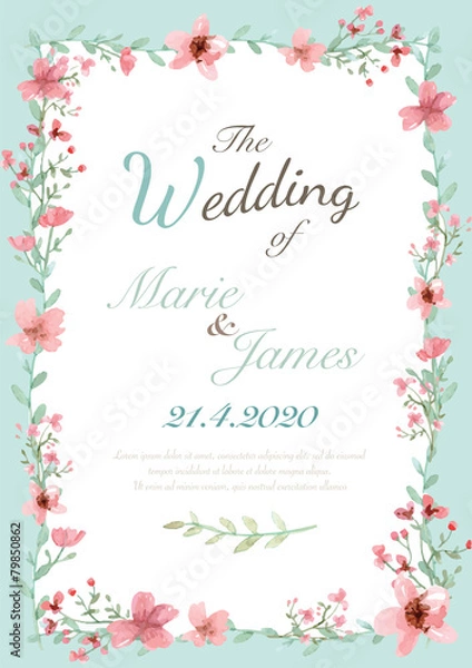 Obraz Flower Invitation Card