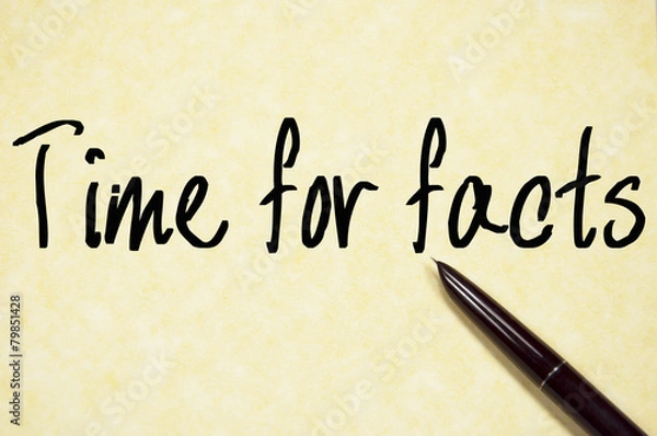Fototapeta time for facts text write on paper