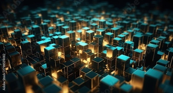 Fototapeta Abstract neon light background, Generative AI