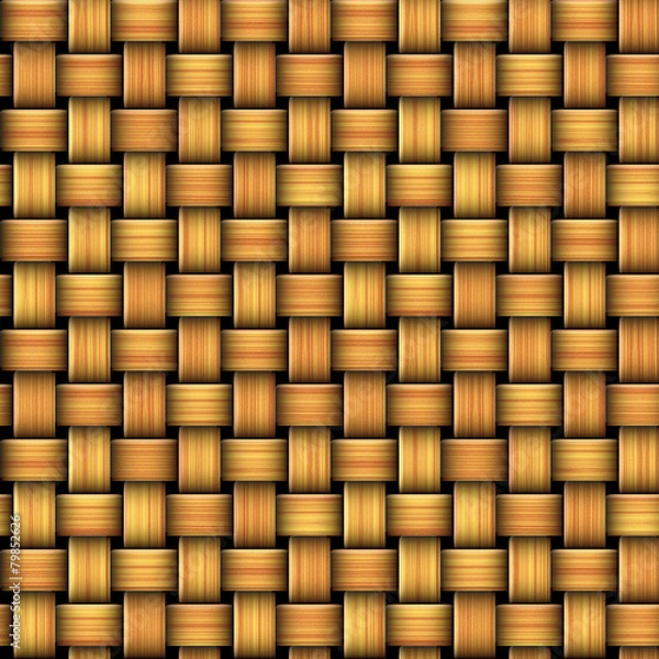 Fototapeta Seamless pattern resembling a wicker basket texture