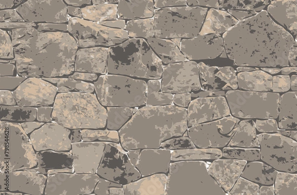 Obraz vector decorative stone wall texture