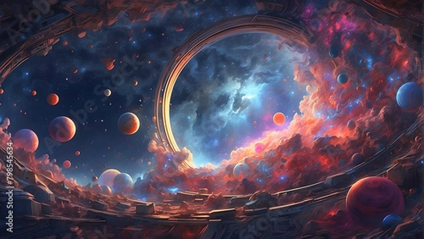 Obraz earth in space Cosmic Kaleidoscope Exploring Infinity