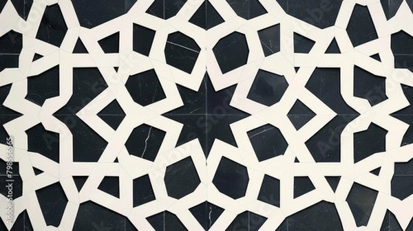 Fototapeta Intricate geometric patterns on a wall
