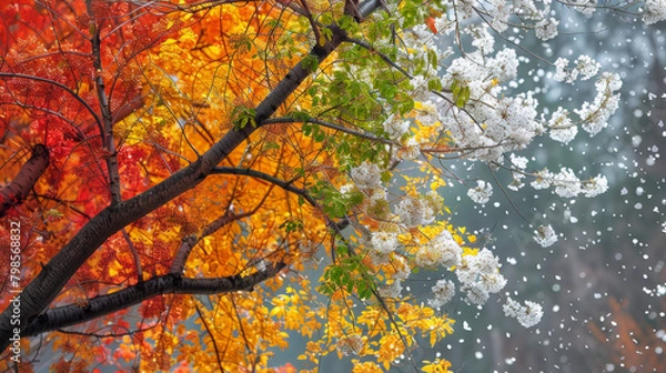 Obraz four seasons foliage