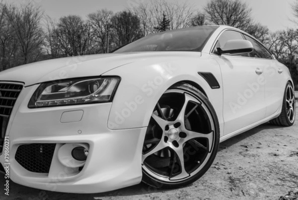 Fototapeta White sports car