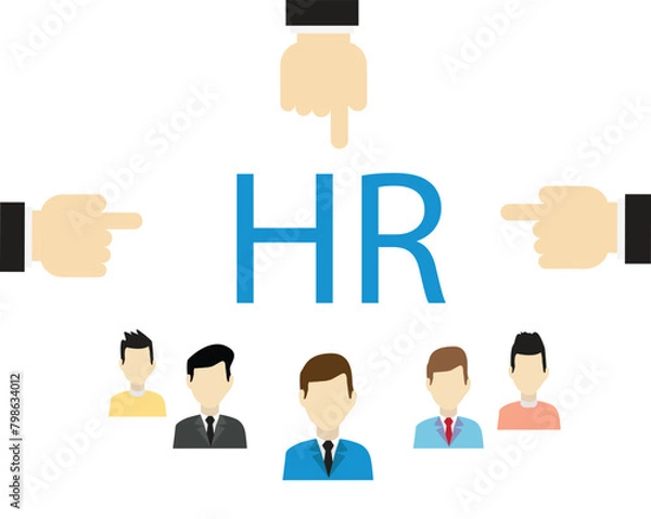 Fototapeta human resource management concept and functions