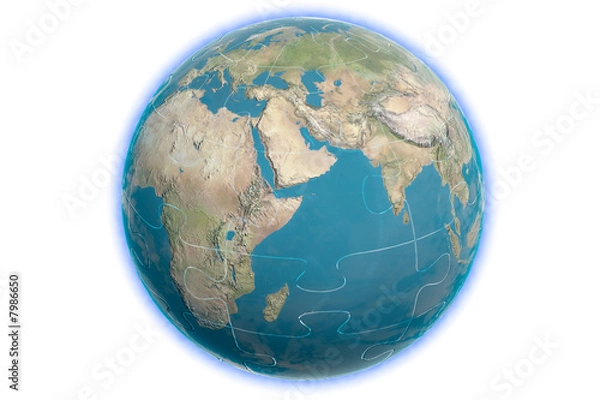 Fototapeta Earth puzzle 1