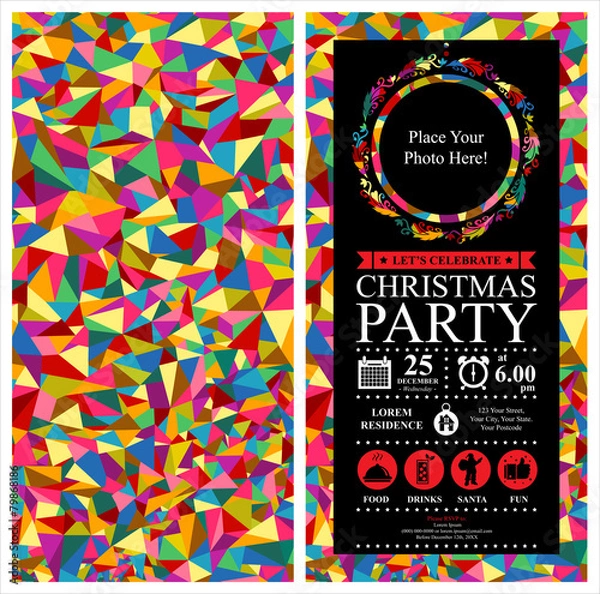 Obraz Christmas Party Invitation Card