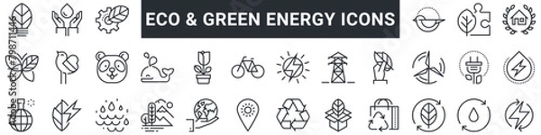 Obraz ECO & GREEN ENERGY icons