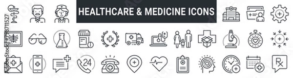 Obraz HEALTHCARE & MEDICINE icons