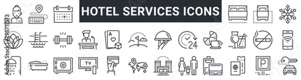 Obraz HOTEL SERVICES icons