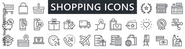 Obraz SHOPPING icons