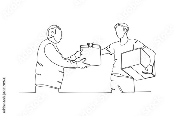 Fototapeta Neighbors who provide assistance with daily needs