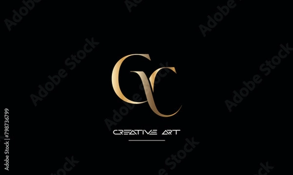 Fototapeta GC, CG, G, C abstract letters logo monogram