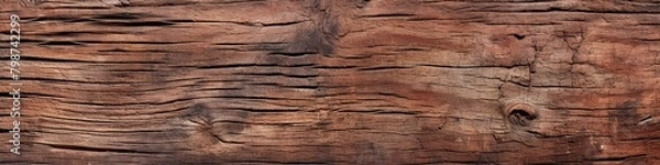 Obraz Time-Worn Patina of Old Wood Texture Panoramic