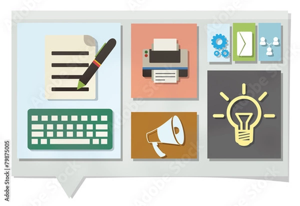 Fototapeta Content Connect Social Media Data Blog Concept