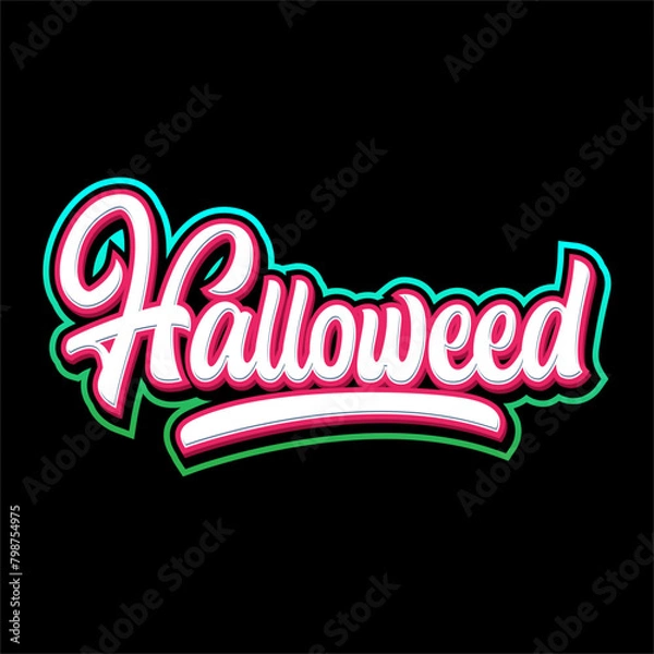 Obraz Halloweed lettering design for sticker