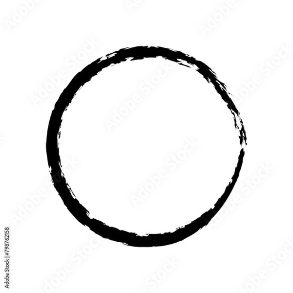 Fototapeta Circle frame Brustoke icon