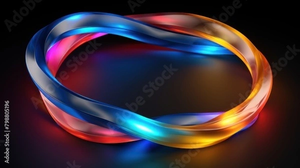 Fototapeta Abstract circle wave lines dynamic flowing colorful UHD WALLPAPER