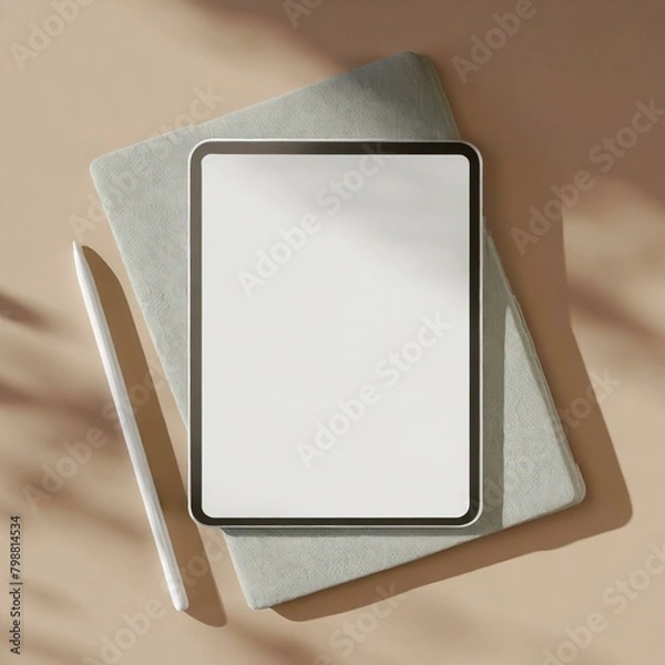 Obraz Tablet Mockup for Application Presentation, Web Design or User Interface Design - Template for Representation and Presentation of Design 