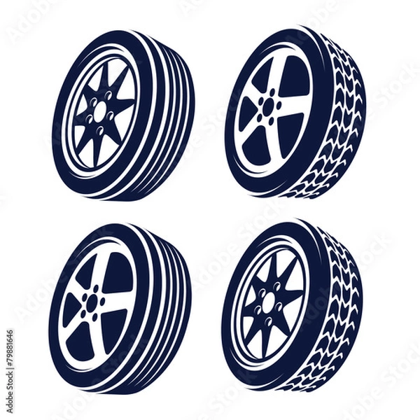 Obraz streszczenie koła samochodu