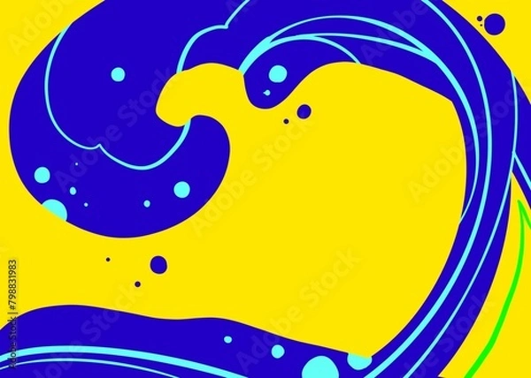 Obraz abstract background with water waves colorful 