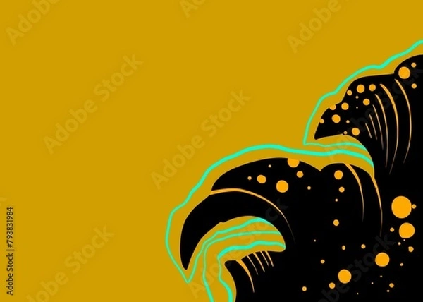 Obraz abstract background with water waves colorful 