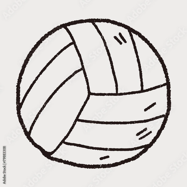 Obraz Doodle Volleyball