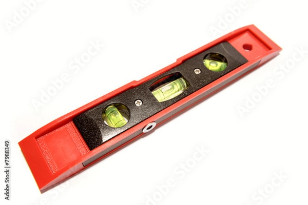 Fototapeta Bubble level isolated on white background