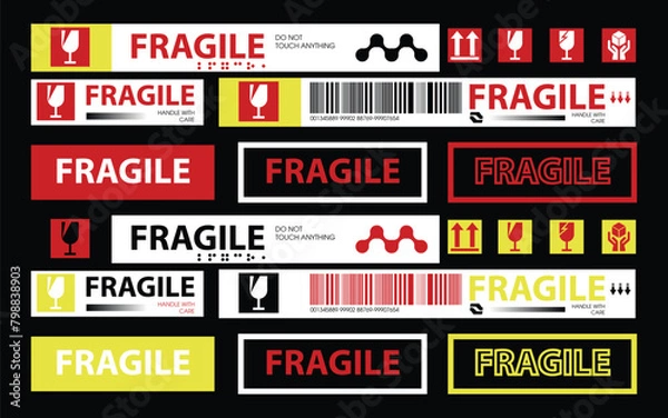 Fototapeta Label pack design. Vector graphic asset for streetwear design. Retro futuristic element in Y2K for apparel, clothing and poster design