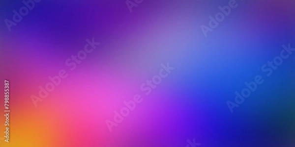 Obraz Multicolor blurred abstract ultrawide modern technological dark mix blue pink yellow orange purple neon red gradient background. Perfect for design, banners, wallpapers, templates, projects, desktop