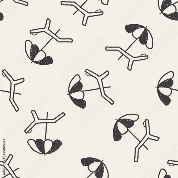 Fototapeta doodle seaside seamless pattern background