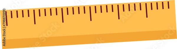 Fototapeta yellow ruler vector