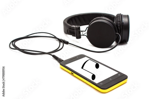Obraz Music on smartphone