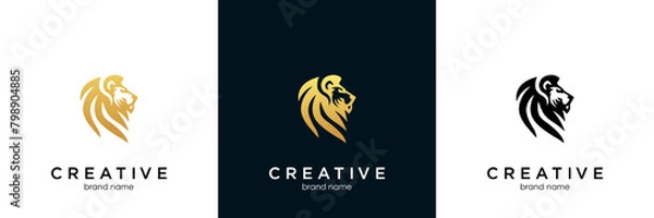 Obraz lion head design logo vector