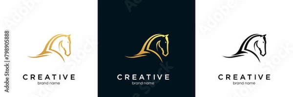 Obraz horse logo template