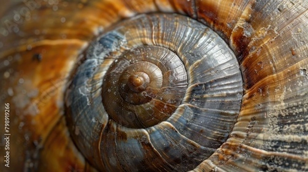 Fototapeta Macro shot of a snail s shell
