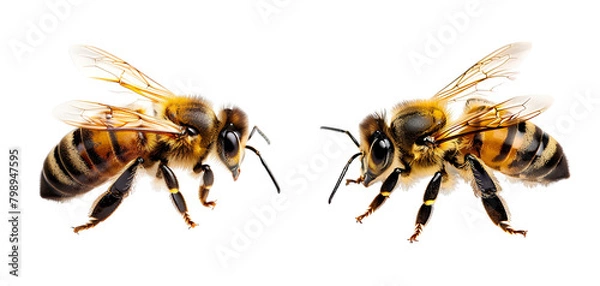 Obraz bee isolated on white or transparent background