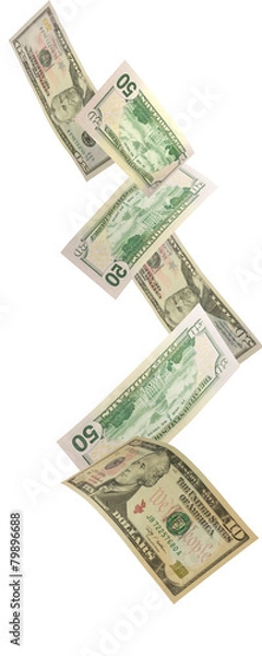 Obraz US Currency falling