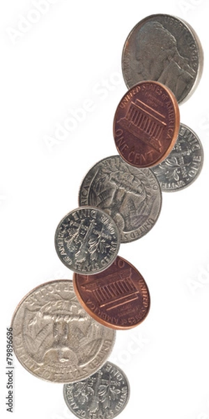 Obraz us coins falling