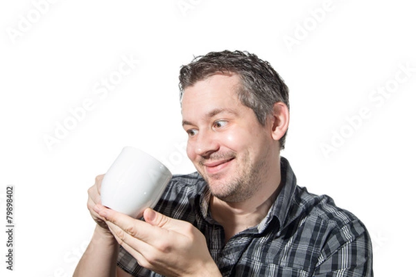 Obraz Man that loves his coffee