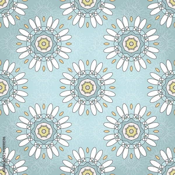 Fototapeta Seamless background with round elements