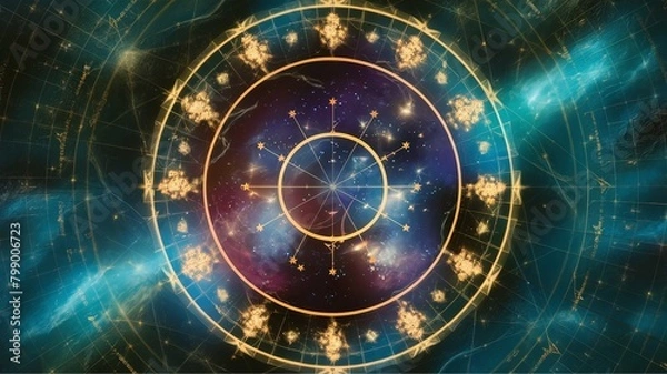 Fototapeta holographic pattern resembling a celestial map