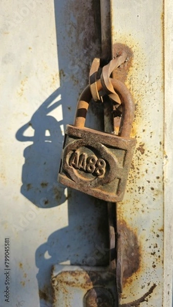 Obraz Old rusty lock