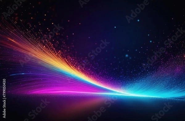 Obraz Microparticles abstract background. Abstract space particles background space for text