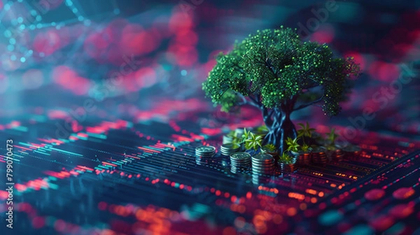 Fototapeta tree in the garden