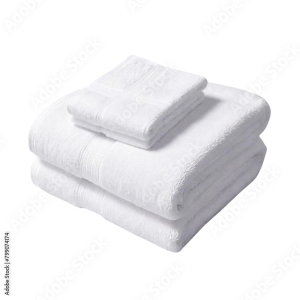 Fototapeta Fresh Rolled Towels on Marble in Spa Setting on Isolated transparent background png. generated with AI