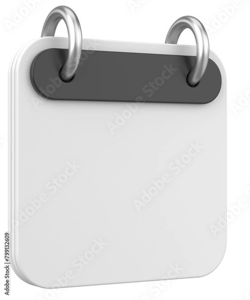 Fototapeta Empty calendar. 3D calendar. 3D illustration.